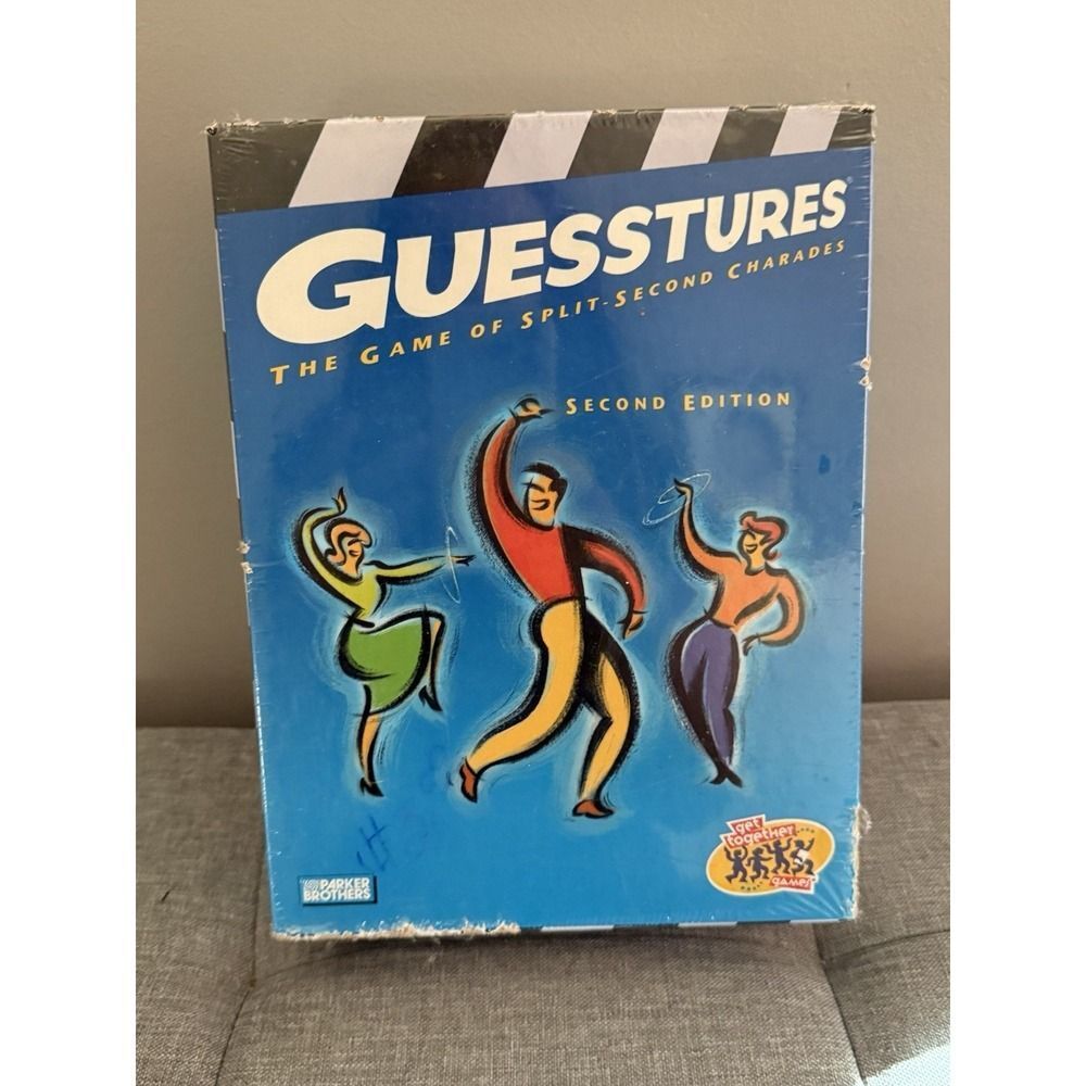Guesstures Board Game 2nd Edition Parker Brothers Charades 2003 Sealed READ